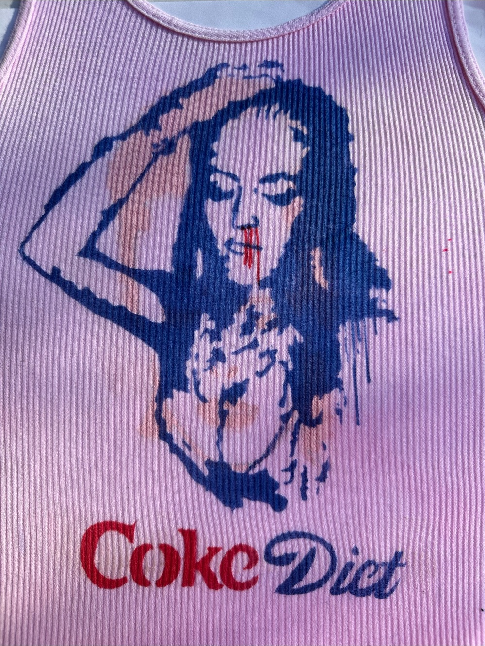 ⚡️Lindsay Lohan Diet Coke Parody Funny Soft Pink Unisex Tank Graffiti Urban S